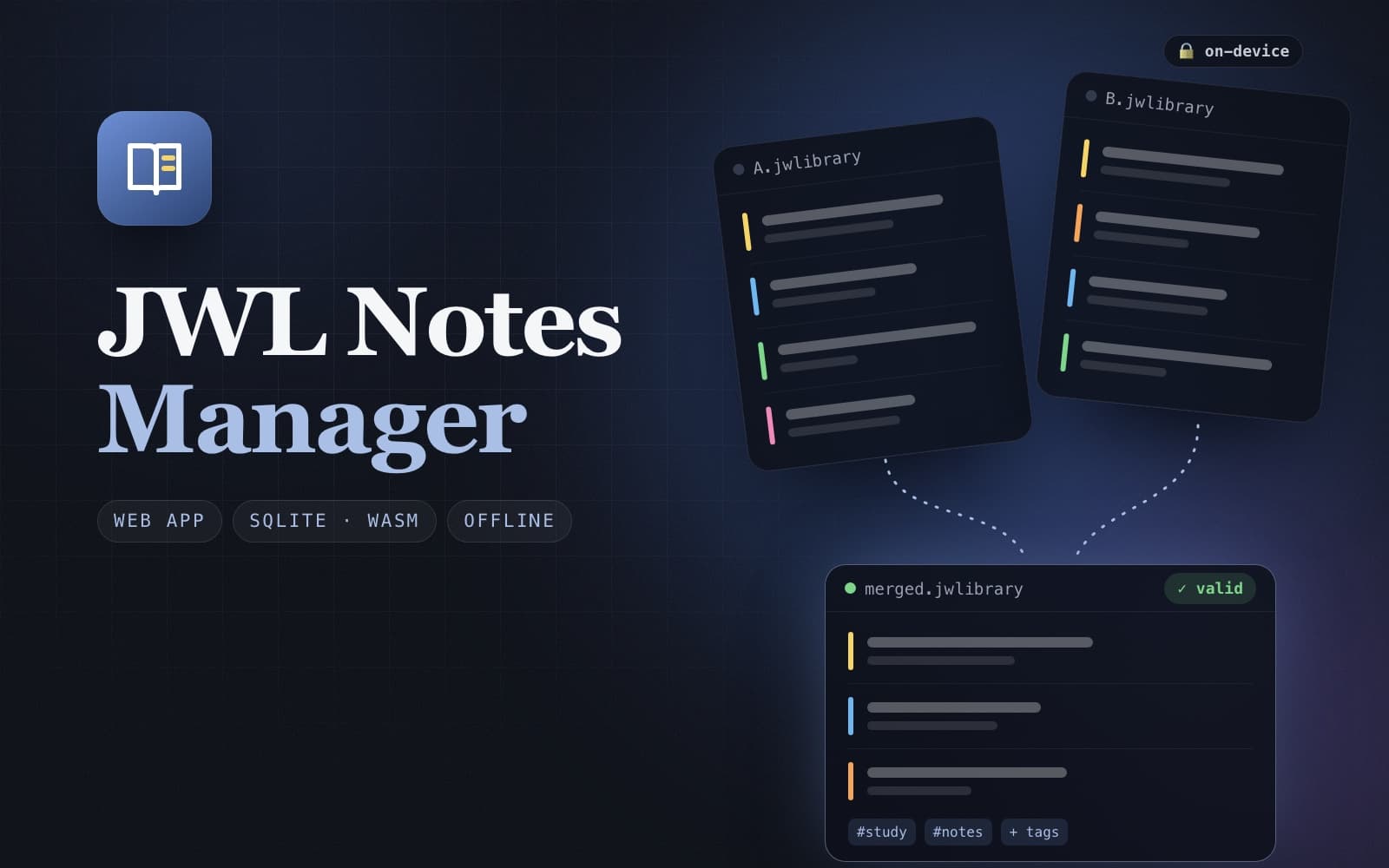 JWL Notes Manager
